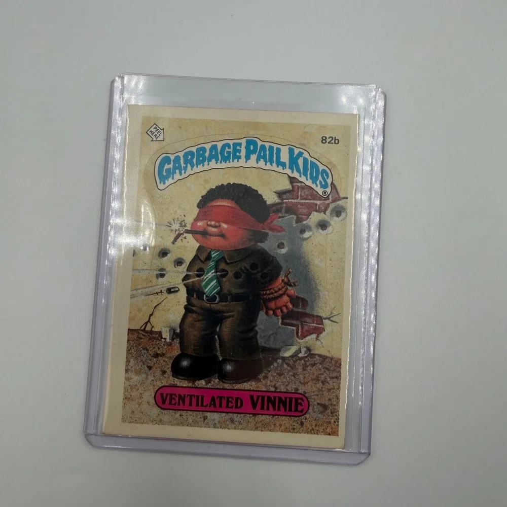 1985 Topps Garbage Pail Kids Series 3 Ventilated Vinnie 82b Matte Sticker Card - Picture 5 of 5
